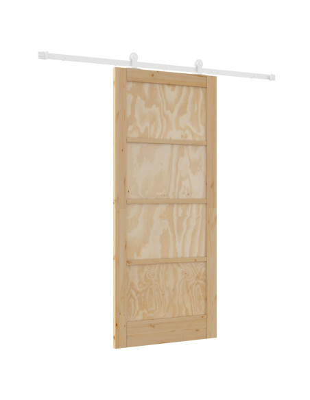 Porta scorrevole Naturale e Bianco 86 x 198,5 cm