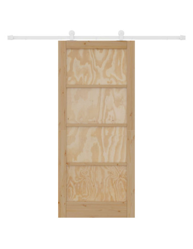 Porta scorrevole Naturale e Bianco 86 x 198,5 cm