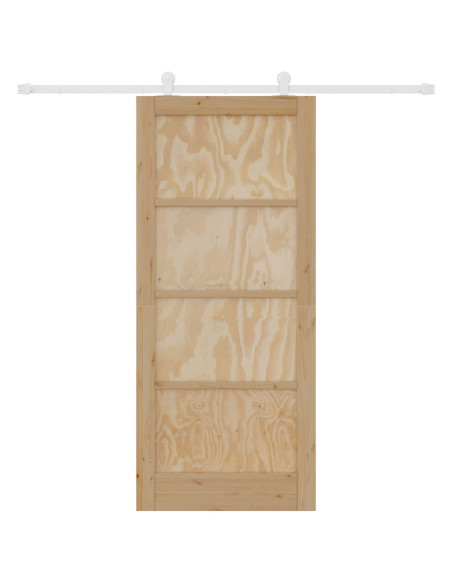 Porta scorrevole Naturale e Bianco 86 x 198,5 cm