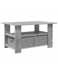 Tavolino da salotto con cassetto Grigio cemento 77 x 55 x 42 cm 2