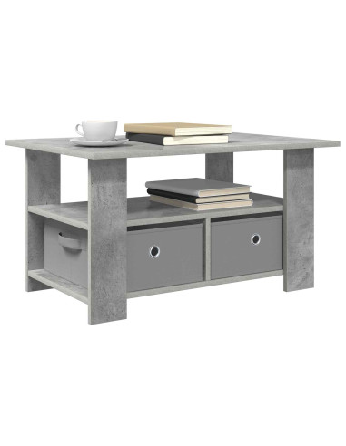 Tavolino da salotto con cassetto Grigio cemento 77 x 55 x 42 cm