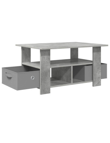 Tavolino da salotto con cassetto Grigio cemento 77 x 55 x 42 cm