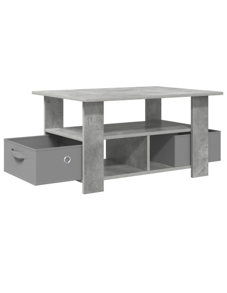 Tavolino da salotto con cassetto Grigio cemento 77 x 55 x 42 cm