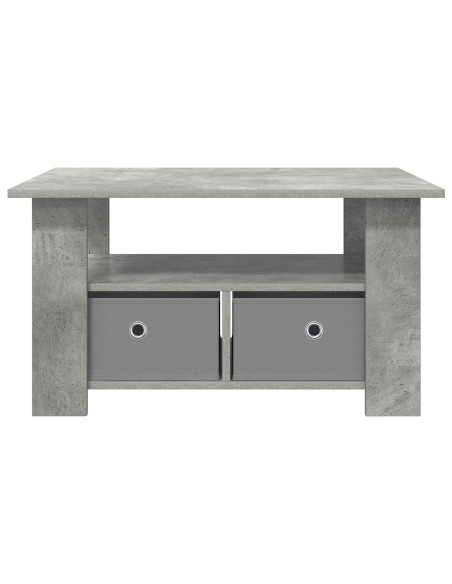 Tavolino da salotto con cassetto Grigio cemento 77 x 55 x 42 cm