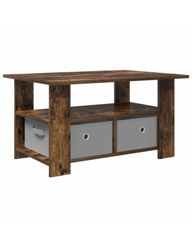 Tavolino da salotto con cassetto Rovere fumé 77 x 55 x 42 cm