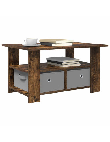 Tavolino da salotto con cassetto Rovere fumé 77 x 55 x 42 cm