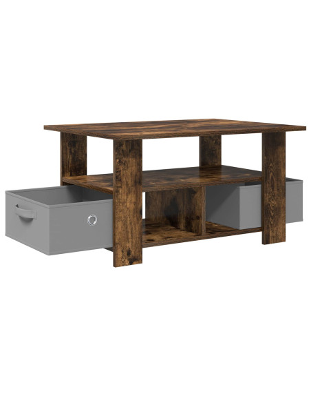 Tavolino da salotto con cassetto Rovere fumé 77 x 55 x 42 cm