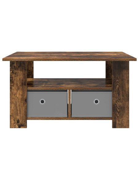 Tavolino da salotto con cassetto Rovere fumé 77 x 55 x 42 cm
