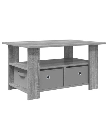 Tavolino da salotto con cassetto Grigio Sonoma 77 x 55 x 42 cm