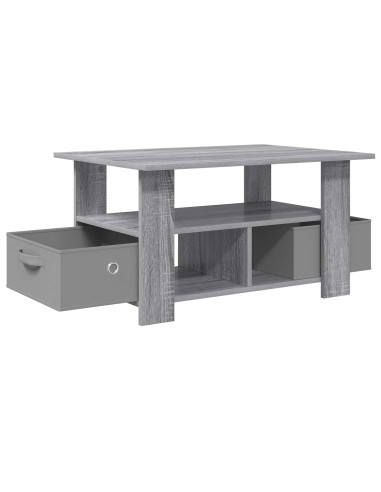 Tavolino da salotto con cassetto Grigio Sonoma 77 x 55 x 42 cm