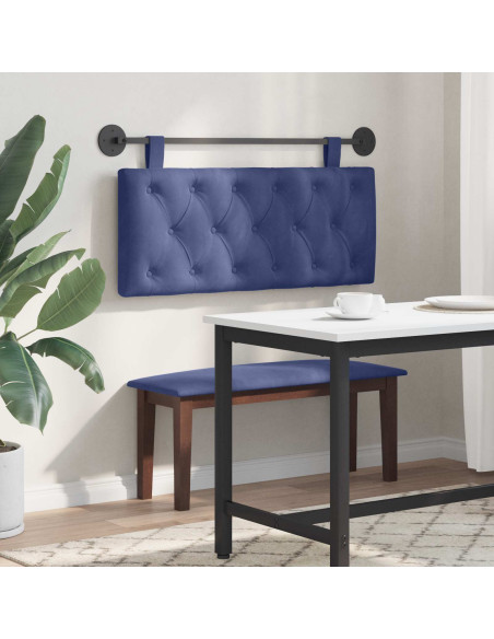 Testata appesa Blu Polizia 110 x 55 x 7 cm Velluto