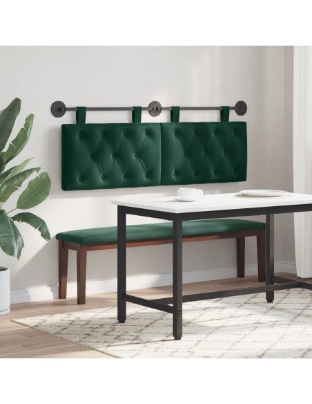 Testata appesa Verde Scuro 130 x 55 x 7 cm Velluto