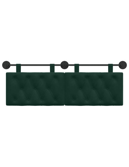 Testata appesa Verde Scuro 130 x 55 x 7 cm Velluto