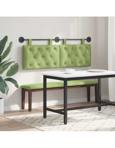 Testata appesa Verde chiaro 130 x 55 x 7 cm Velluto