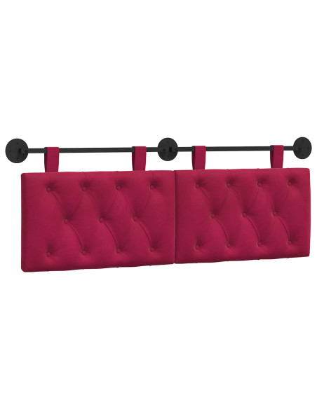 Testata appesa Rosso Vino 130 x 55 x 7 cm Velluto