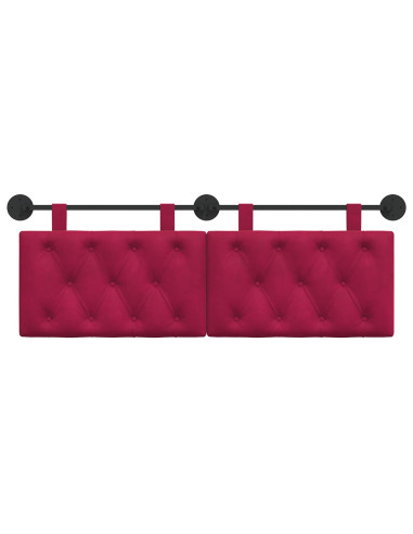 Testata appesa Rosso Vino 130 x 55 x 7 cm Velluto
