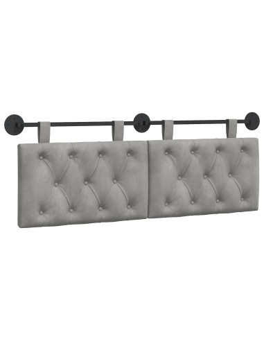 Testata appesa Grigio chiaro 150 x 55 x 7 cm Velluto