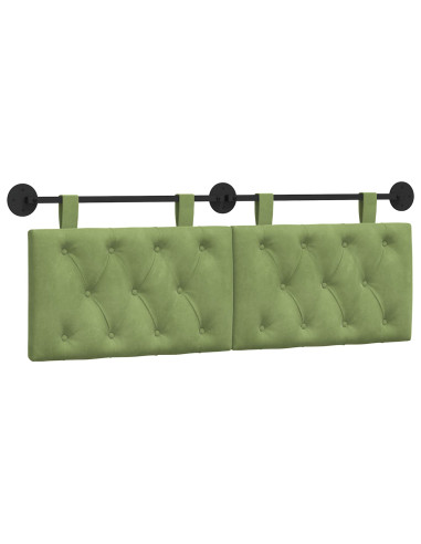 Testata appesa Verde chiaro 150 x 55 x 7 cm Velluto