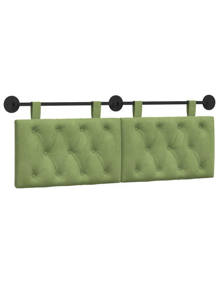Testata appesa Verde chiaro 150 x 55 x 7 cm Velluto