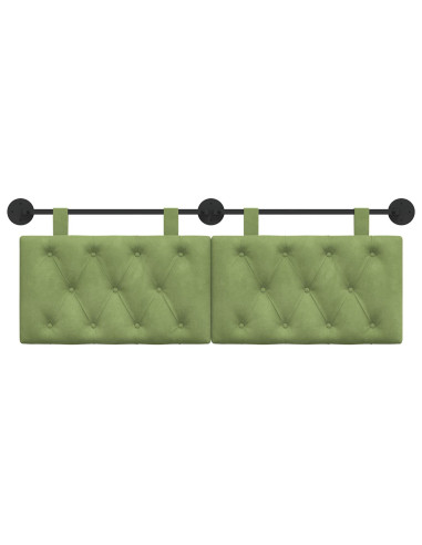 Testata appesa Verde chiaro 150 x 55 x 7 cm Velluto