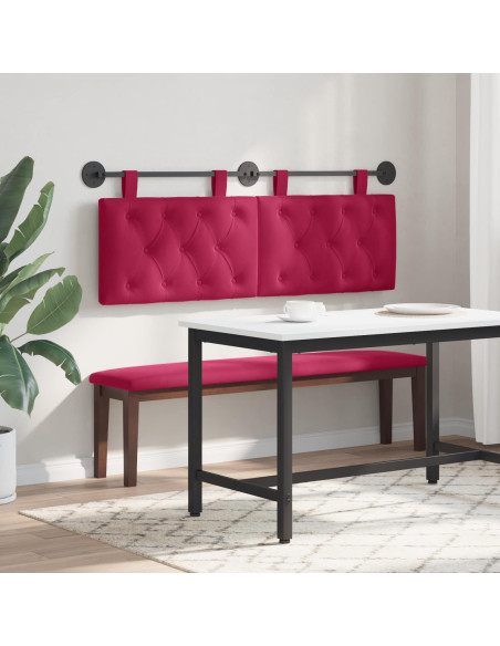 Testata appesa Rosso Vino 150 x 55 x 7 cm Velluto