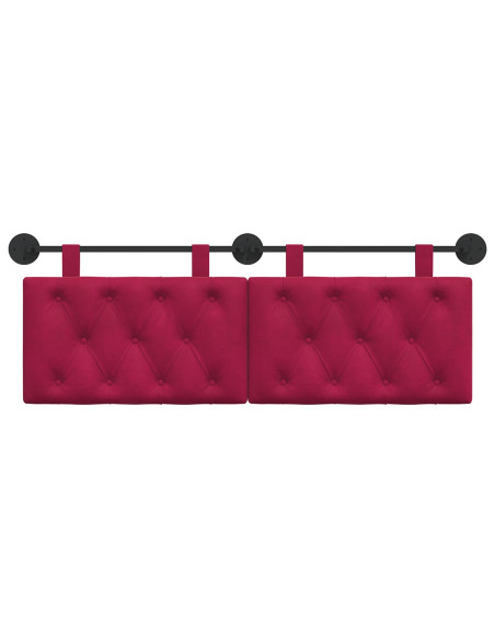 Testata appesa Rosso Vino 150 x 55 x 7 cm Velluto