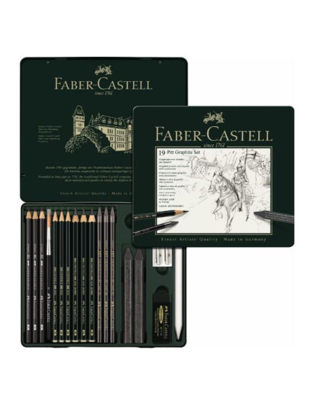 SET PITT GRAPHITE TIN MEDIUM 19PZ