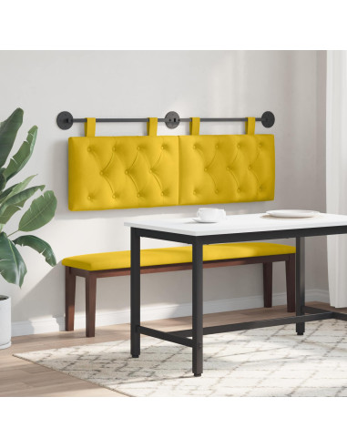 Testata appesa Giallo 150 x 55 x 7 cm Velluto