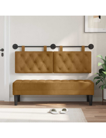 Testata appesa Marrone 150 x 55 x 7 cm Velluto