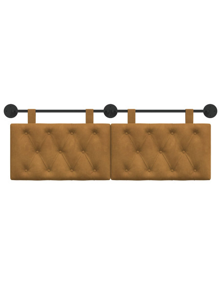 Testata appesa Marrone 150 x 55 x 7 cm Velluto