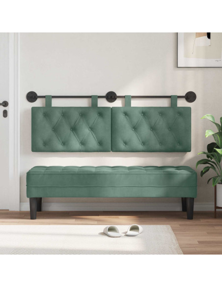 Testata appesa Verde Mare 150 x 55 x 7 cm Velluto