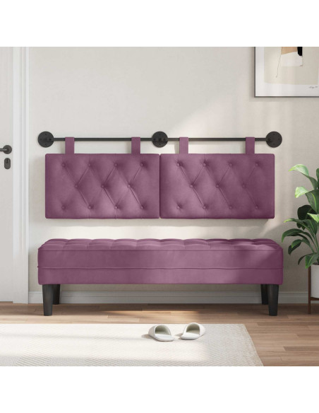 Testata appesa Montaggio a parete Viola 150 x 55 x 7 cm Velluto