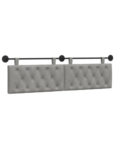 Testata appesa Grigio chiaro 170 x 55 x 7 cm Velluto