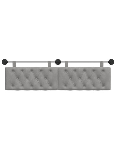 Testata appesa Grigio chiaro 170 x 55 x 7 cm Velluto
