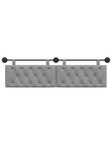 Testata appesa Grigio chiaro 170 x 55 x 7 cm Velluto