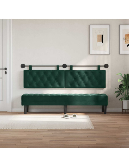 Testata appesa Verde Scuro 170 x 55 x 7 cm Velluto