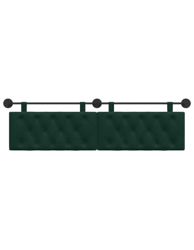 Testata appesa Verde Scuro 170 x 55 x 7 cm Velluto