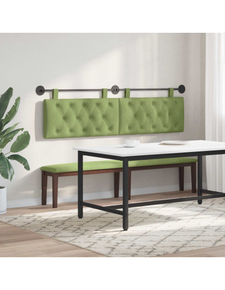 Testata appesa Verde chiaro 170 x 55 x 7 cm Velluto