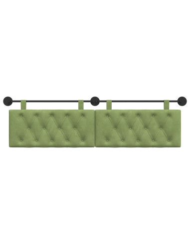Testata appesa Verde chiaro 170 x 55 x 7 cm Velluto