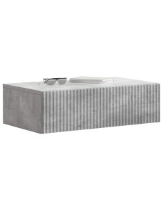 Tavolino da Parete Laterale Grigio Cemento 59 x 34,5 x 17 cm 2