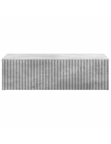 Tavolino da Parete Laterale Grigio Cemento 59 x 34,5 x 17 cm