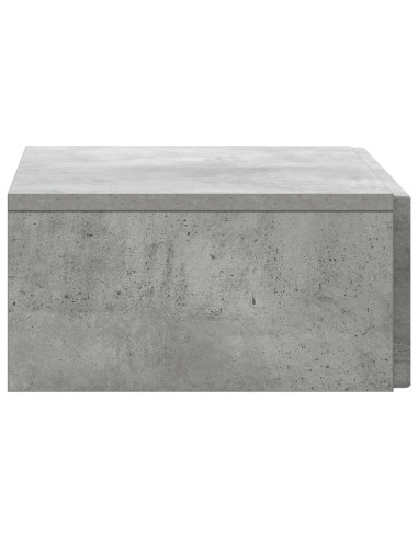 Tavolino da Parete Laterale Grigio Cemento 59 x 34,5 x 17 cm