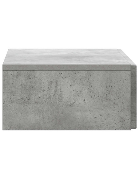 Tavolino da Parete Laterale Grigio Cemento 59 x 34,5 x 17 cm