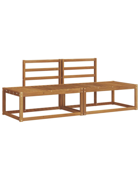 Set di divani da esterno 2 pcs Naturale 182,5 x 63 x 73 cm