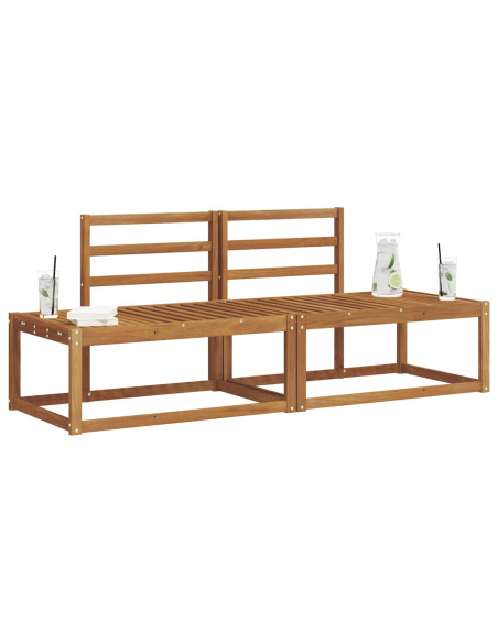 Set di divani da esterno 2 pcs Naturale 182,5 x 63 x 73 cm