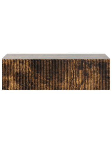 Tavolino da Parete Laterale Rovere Fumo 59 x 34,5 x 17 cm