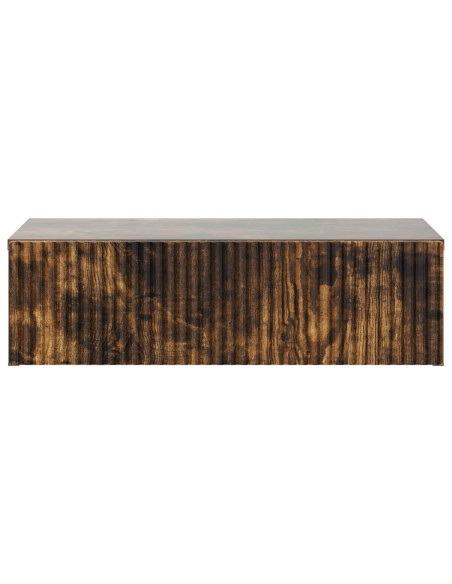 Tavolino da Parete Laterale Rovere Fumo 59 x 34,5 x 17 cm