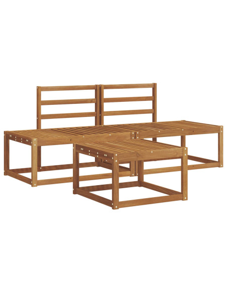Set di divani da esterno 3 pcs Naturale
