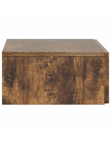 Tavolino da Parete Laterale Rovere Fumo 59 x 34,5 x 17 cm