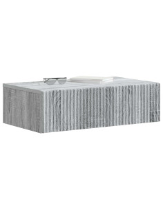 Tavolino da Parete Laterale Grigio Sonoma 59 x 34,5 x 17 cm 2